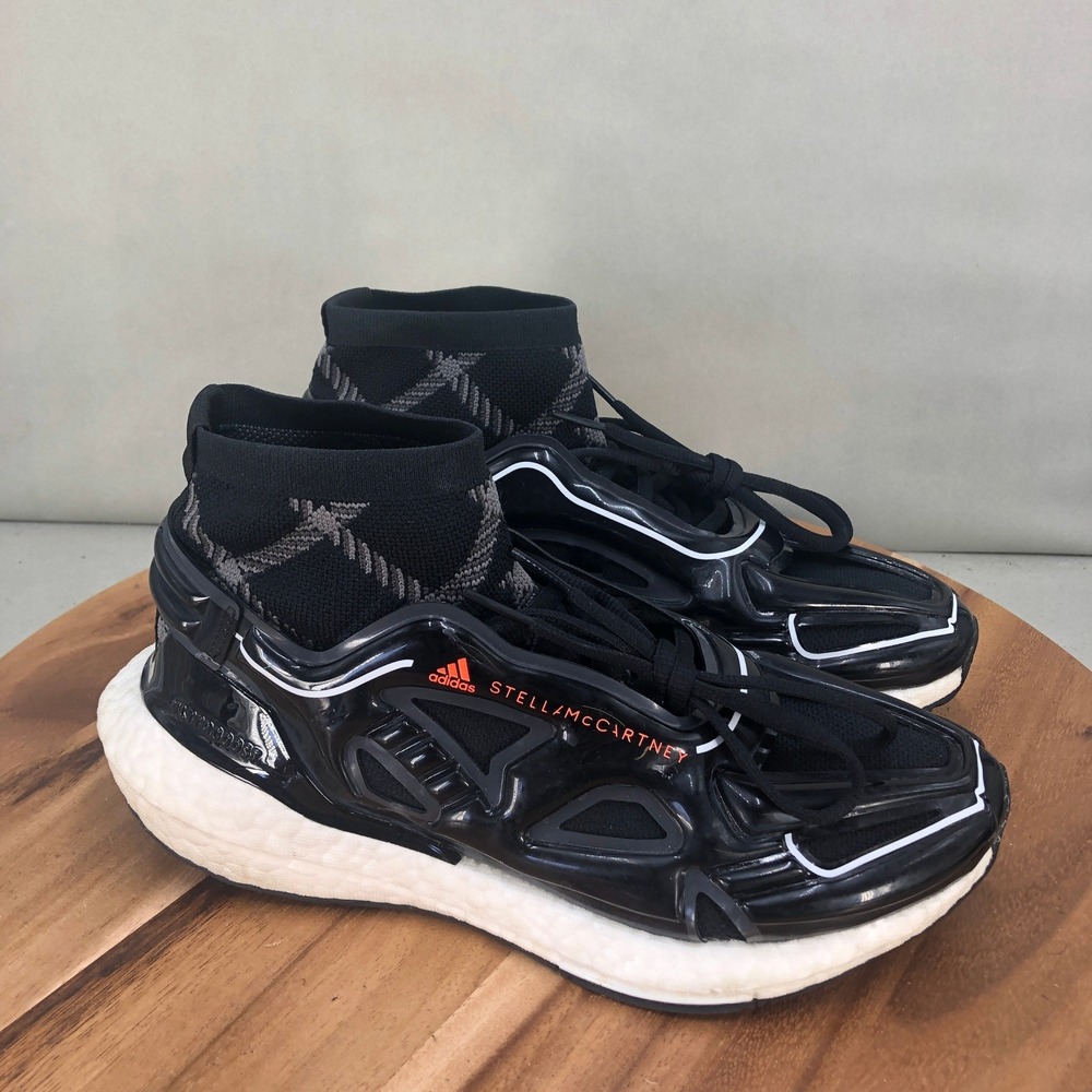 Adidas x Stella McCartney Ultraboost 22 Elevated Black Womens Running Size 7